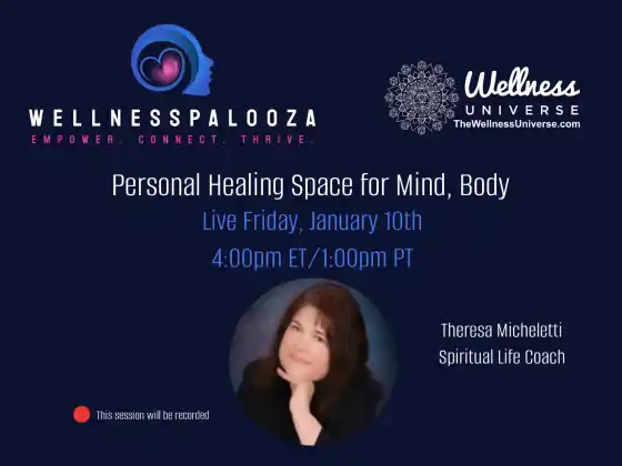 Wellnesspalooza 2025 Espace de guérison personnelle pour l'esprit et le corps avec Theresa Micheletti